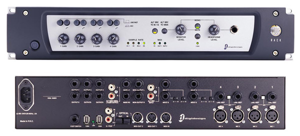 Faces avant et arri&egrave;re Digidesign Digi 002 Rack