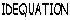 Idequation