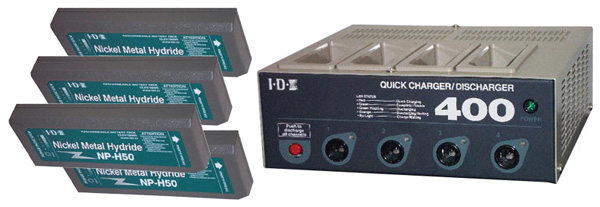 Batteries NiMH IDX NP-H50 et chargeur/d&eacute;chargeur rapide i400