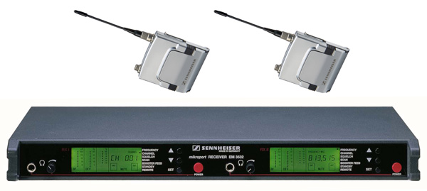 SENNHEISER 2 SK 5012 + EM 3532 Multifreq. Diversity + Lavaliers
