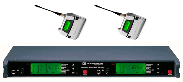 SENNHEISER 2 SK 5212 + EM 3532 multifr&eacute;q. diversity + cravates