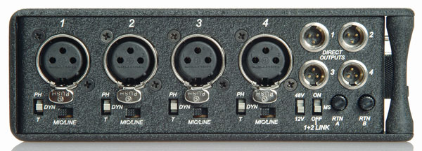 Face gauche SOUND DEVICES 442 mixette st&eacute;r&eacute;o