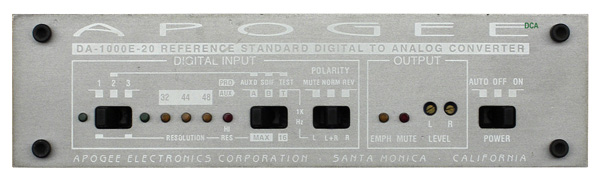 APOGEE DA-1000 Digital Analog Converter Front Panel