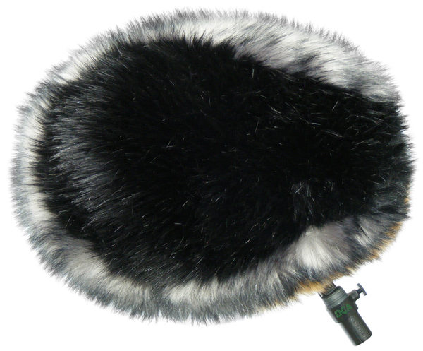CINELA ZEPHYX Windscreen + Fur mounted with Dark "Violent Storm" Fur