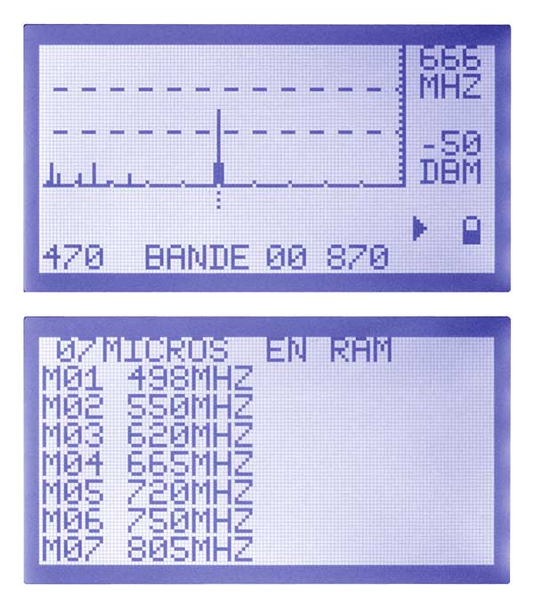 DC AUDIOVISUEL A.I.R analyseur d'interférences radio Processus de mémorisation des micros HF