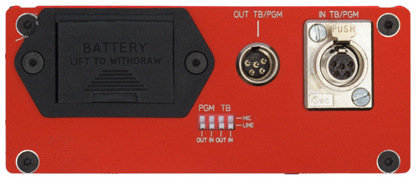 DC AUDIOVISUEL ARGOS Commentator's Preamp Rear Panel
