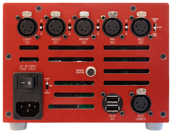 DC AUDIOVISUEL MENTOR Power Station Rear Panel