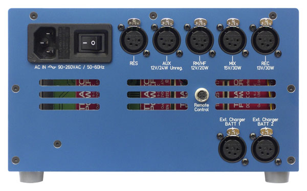 Face arrière DC AUDIOVISUEL SMO station d'alimentation