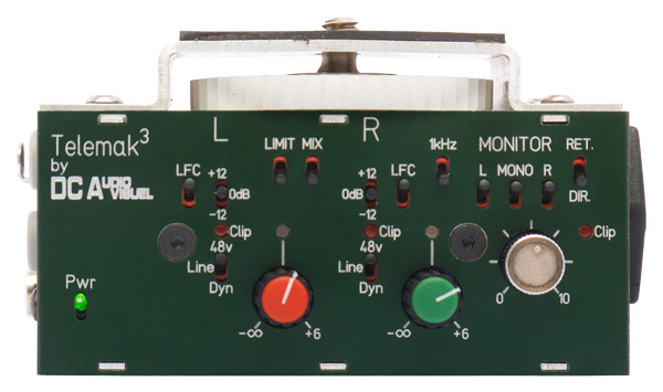 DC AUDIOVISUEL TELEMAK3 Stereo 2 Inputs Preamp Front Panel