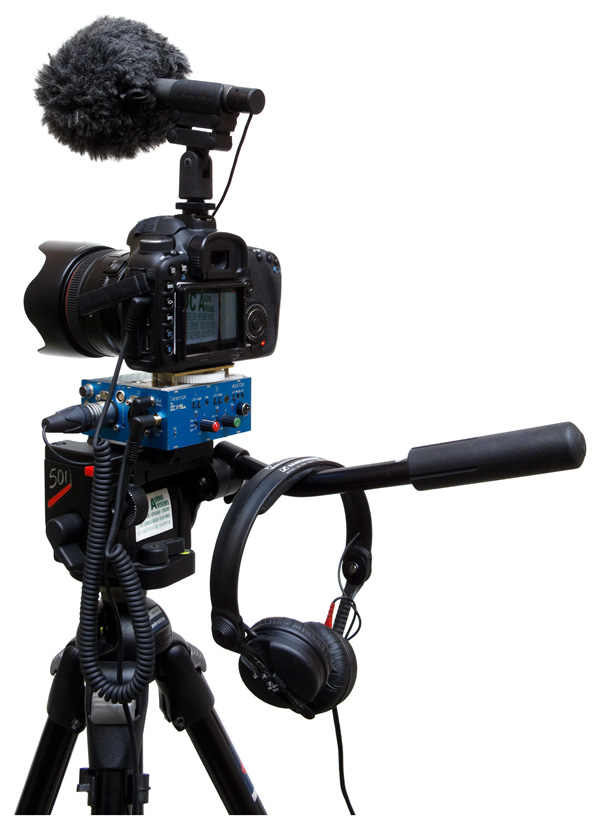 DC AUDIOVISUEL TELEMAK fixation avec Canon EOS 7D et Schoeps CMC 6
