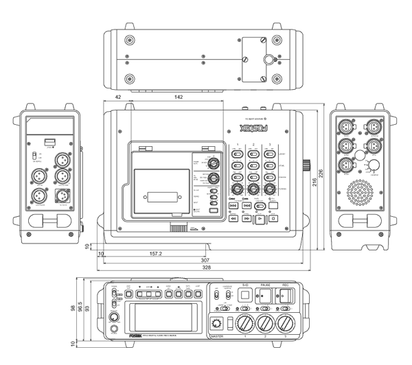 FOSTEX PD4 R-DAT Stereo Panels Diagrams