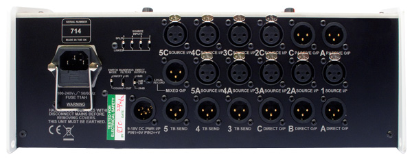 GLENSOUND GS-CU001L Two Commentator Box Rear Panel