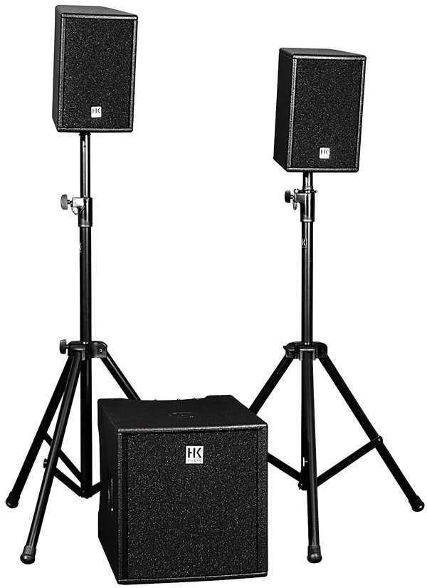 HK AUDIO L.U.C.A.S IMPACT 700W+2x250W AC Power on Tripod