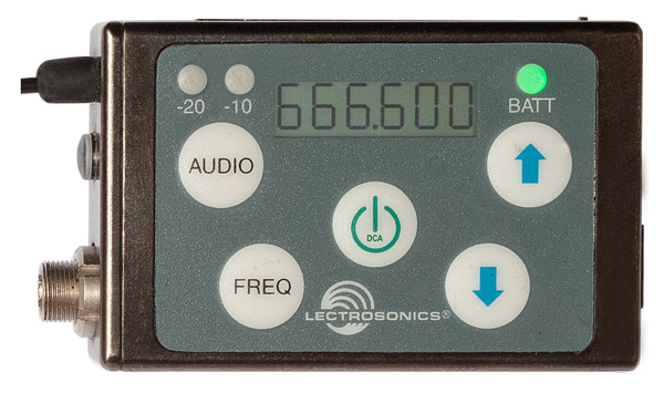 Face avant LECTROSONICS SSM émetteur + cravate