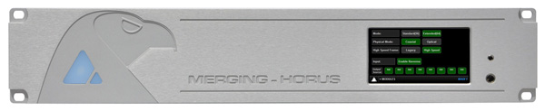 Face avant configuration MERGING HORUS préampli 24 entrées convertisseur A/D