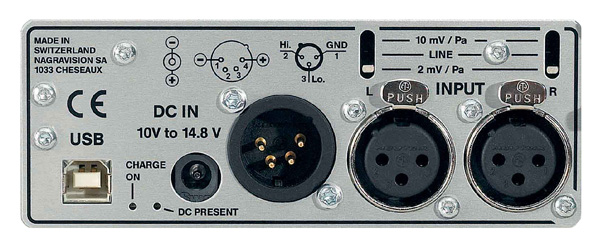 Face gauche entrées NAGRA ARES-BB+