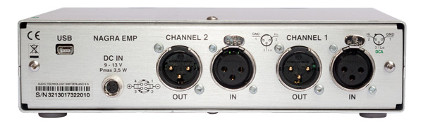Face arrière NAGRA EMP préampli stéréo