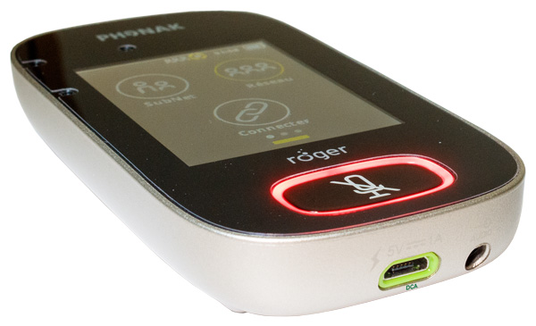 Port USB et connecteur audio PHONAK ROGER Touchscreen