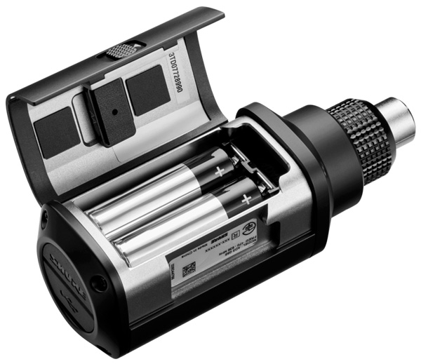 Compartiment batterie SHURE AD3 émetteur numérique plug 48V avec 2 piles LR6