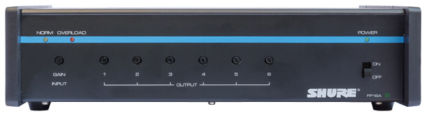 SHURE FP16A 1x6 Splitter Front Panel