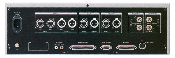 SONY PCM7040 R-DAT Studio Stereo Rear Panel
