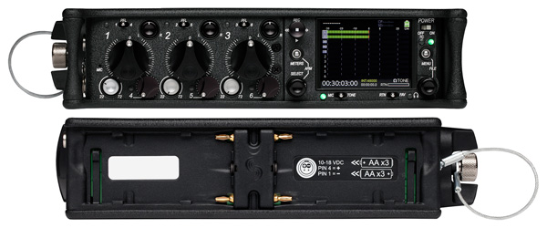 Faces avant et arrière SOUND DEVICES 633 mixette-enregistreur