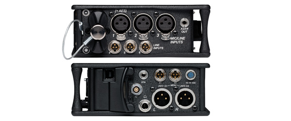 Faces gauche et droite SOUND DEVICES 633 mixette-enregistreur