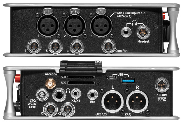 SOUND DEVICES 833 Field Mixer-Recorder Left & Right Panels