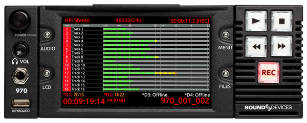 Fave avant SOUND DEVICES 970 64 pistes
