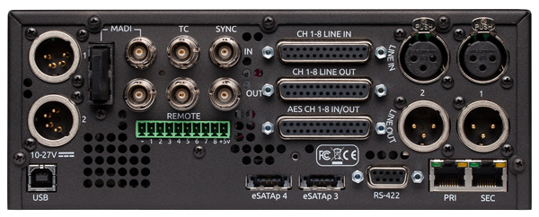 Face arrière SOUND DEVICES 970 64 pistes