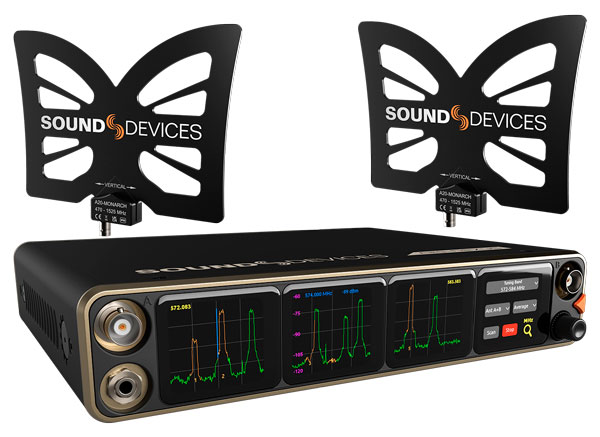 SOUND DEVICES A20-NEXUS récepteur 8-16 canaux numériques avec antennes omnidirectionnelles passives SOUND DEVICES A20-MONARCH