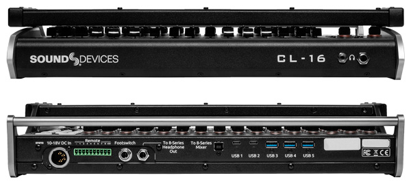 SOUND DEVICES CL-16 Control Surface Front & Rear Panels