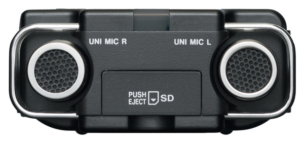TASCAM DR-100 Stereo Built-In Microphones Top Panel