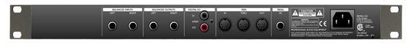 TC ELECTRONIC D-TWO Delay Rear Panel