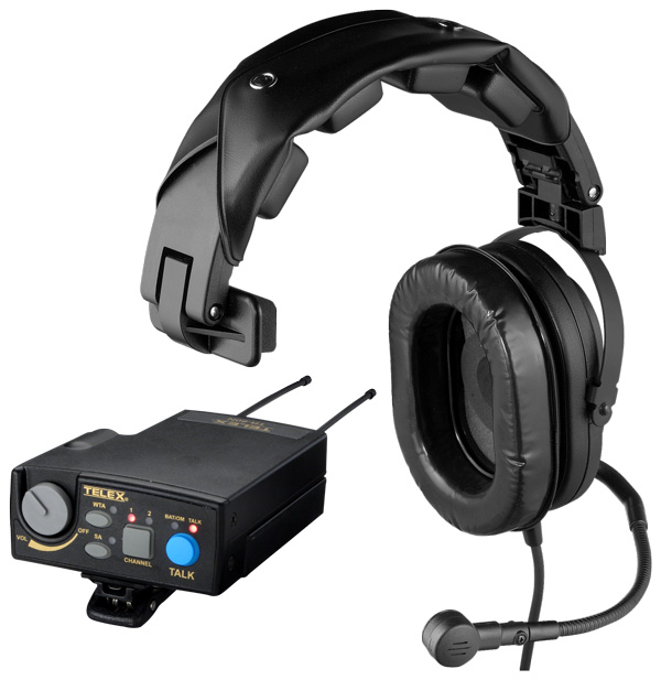 TELEX TR-80N Single Channel Beltpak with RTS HR-1 Headset
