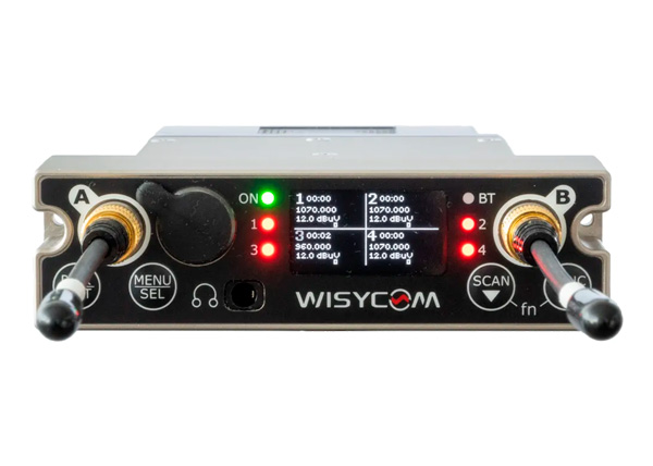 Face supérieure WISYCOM MCR54 récepteur 4 canaux