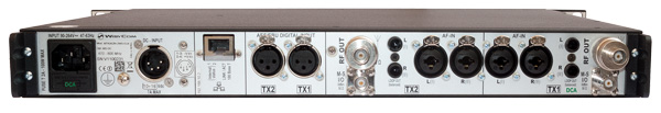 WISYCOM MTK952N Twin 2W Transmitter Rear Panel