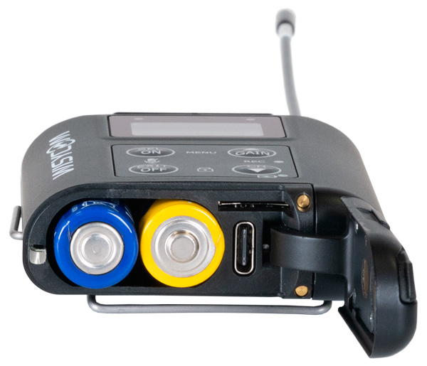 WISYCOM MTP60 Transmitter + Lavalier Battery Compartiment