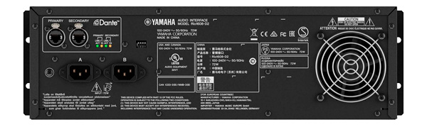 YAMAHA Rio1608-D2 Digital Stagebox Rear Panel