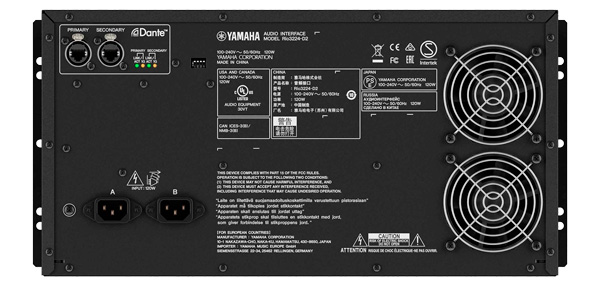 YAMAHA Rio3224-D2 Digital Stagebox Rear Panel